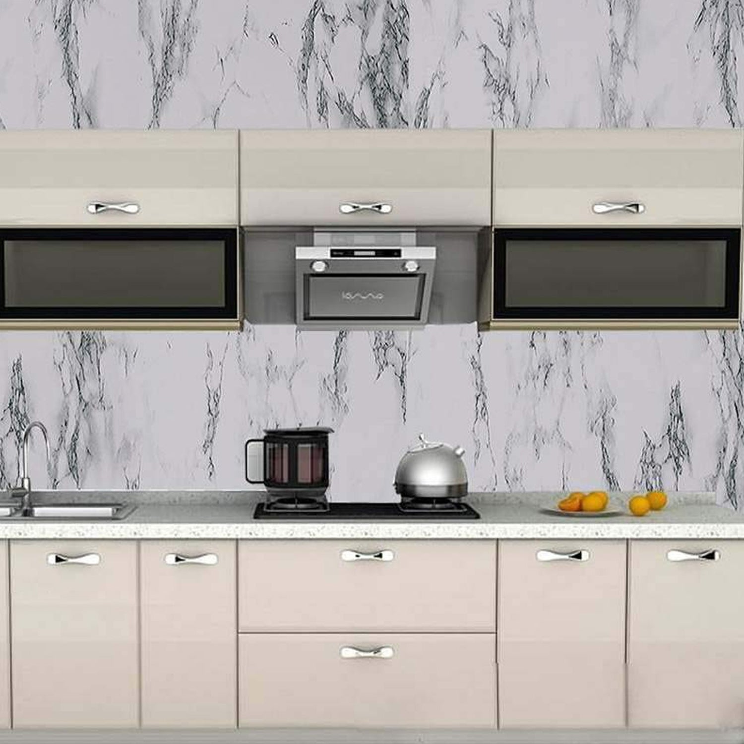 Adhesive Kitchen Wallpaper (2m x 60 Cm) Adhesive Kitchen Wallpaper (2m x 60 Cm)
